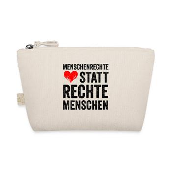 MENSCHENRECHTE STATT RECHTE MENSCHEN - Bio-Täschchen - Natur - Vorne