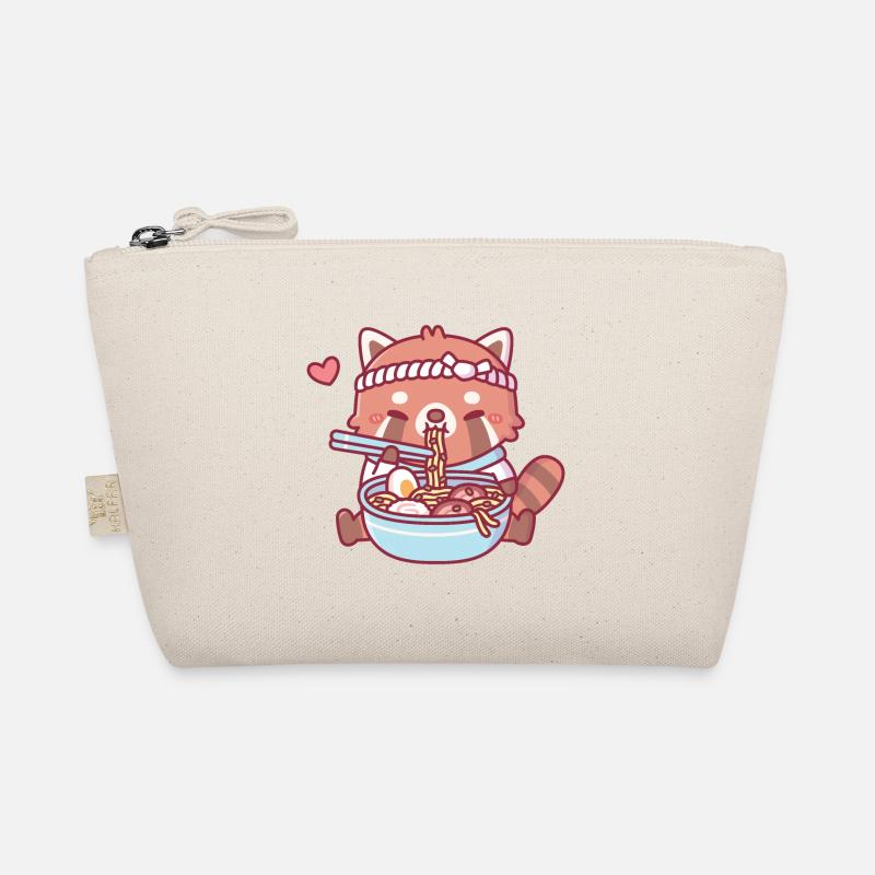 Un mignon chef panda roux adore manger des ramen Trousse biologique