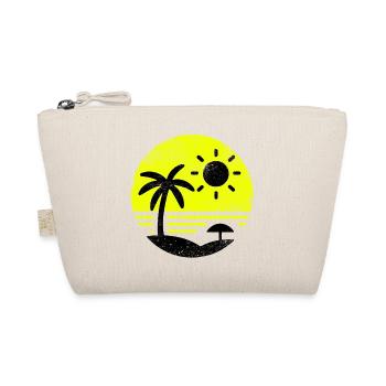 Vintage Beach Black Yellow - Organic Pouch - nature - Front