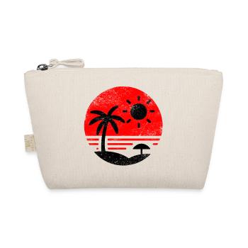 Vintage Beach Rot Schwarz - Bio-Täschchen - Natur - Vorne