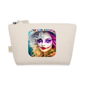 Cooles Harlequin Poker Gothic Mädchen - Bio-Täschchen - Natur - Vorne