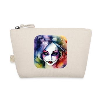 Cooles Harlequin Gothic Mädchen - Bio-Täschchen - Natur - Vorne