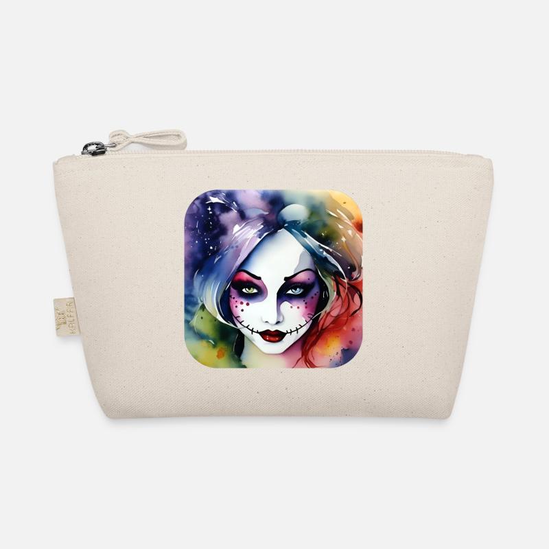 Cooles Harlequin Gothic Mädchen Bio-Täschchen