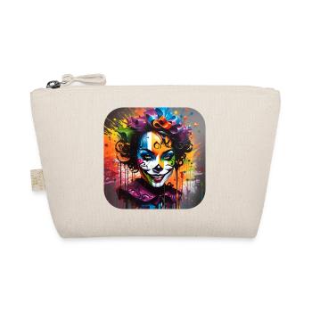 Cooles Harlequin Poker Gothic Mädchen - Bio-Täschchen - Natur - Vorne