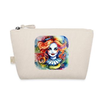 Cooles Harlequin Gothic Mädchen - Bio-Täschchen - Natur - Vorne