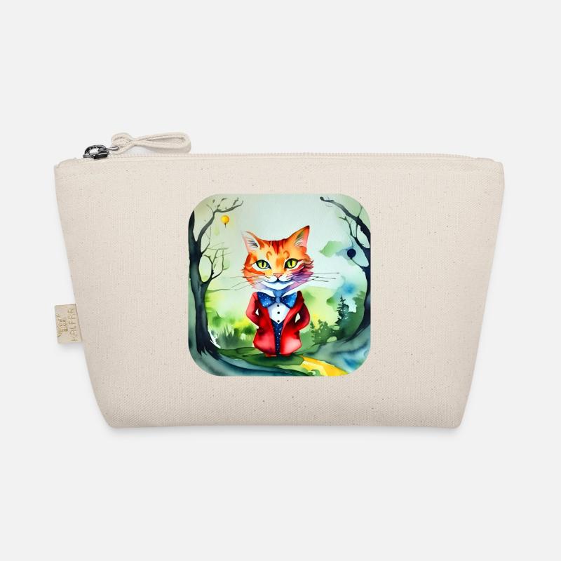 Cute crazy cat Organic Pouch