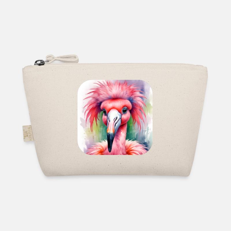 Cool Pink Punk Flamingo Organic Pouch
