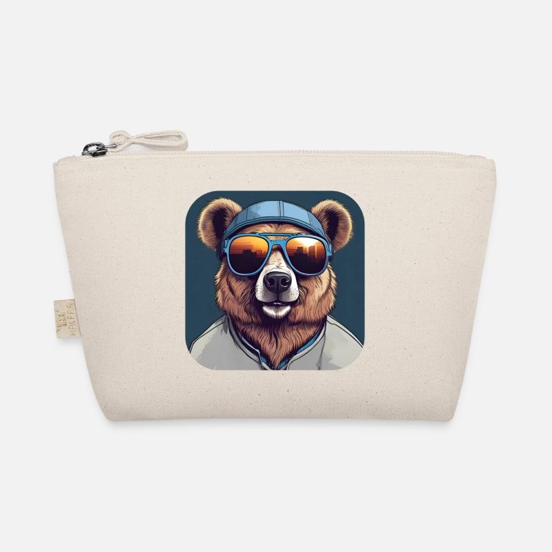 Cool bear with sunglasses Organic Pouch