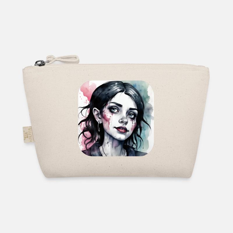 Cool Gothic Punk Girl Organic Pouch