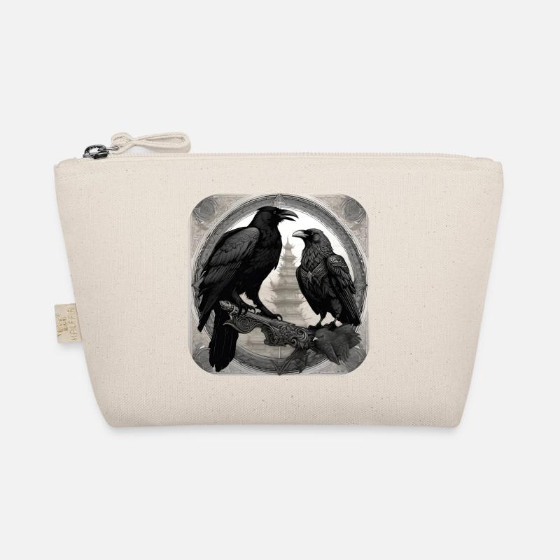 Vikings, ravens, Hugin and Munin Organic Pouch