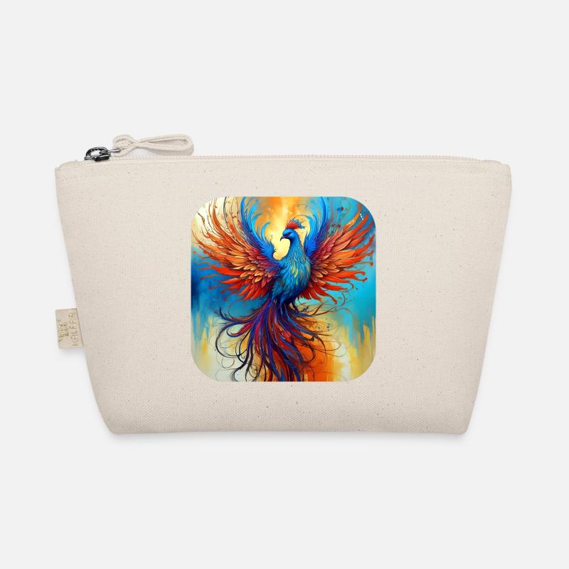 Stolzer Phoenix aus Feuer Bio-Täschchen