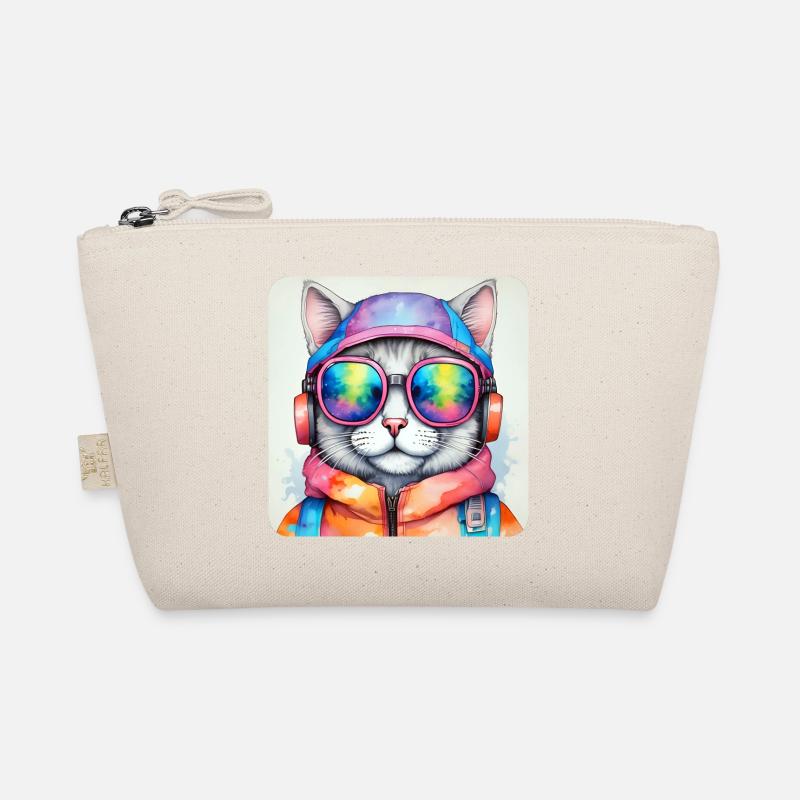 Coole Katze mit Sonnenbrille Bio-Täschchen