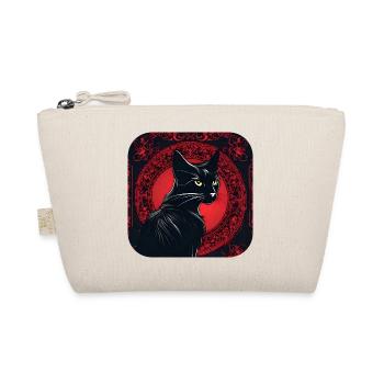 Mystical Black Cat - Organic Pouch - nature - Front