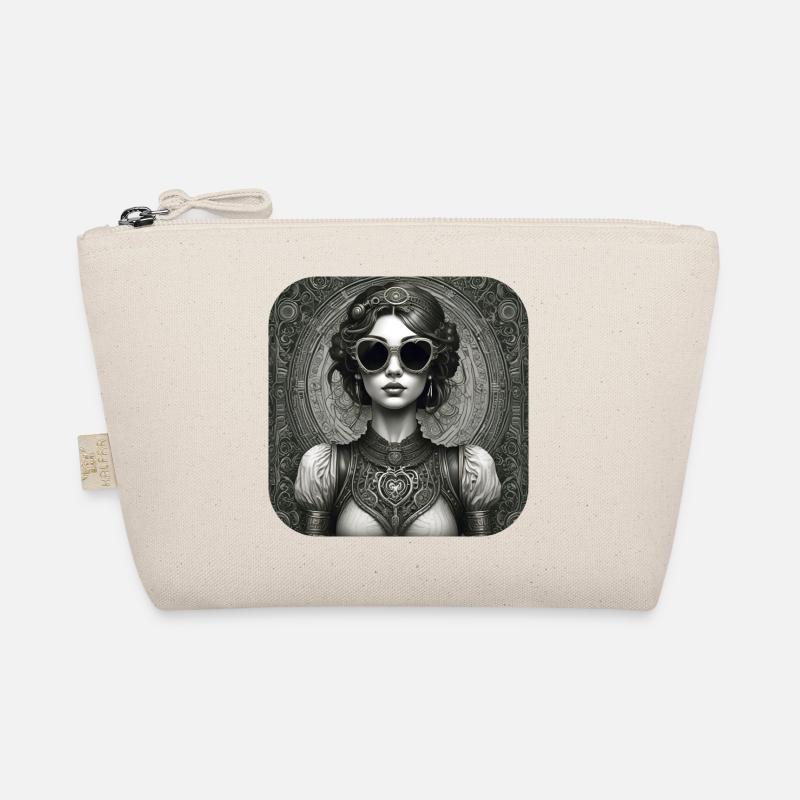 Cooles Steampunk Girl - Bio-Täschchen - Natur