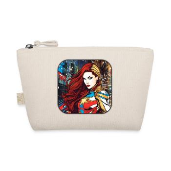 Cool Fantasy Superheroine - Organic Pouch - nature - Front