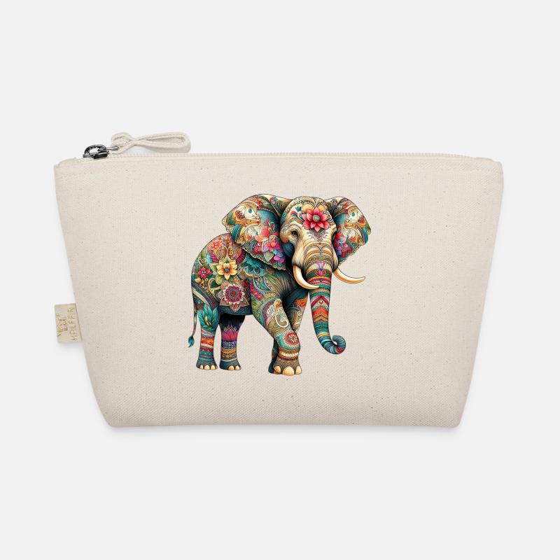 Elefant - Bio-Täschchen - Natur
