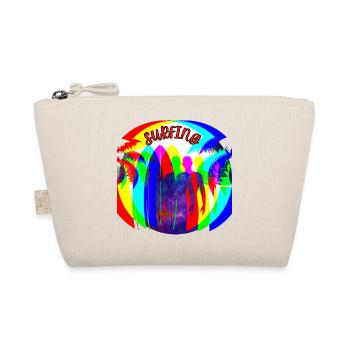 Silhouettes de surfeurs aux couleurs de l’arc-en-ciel - Trousse biologique - nature - Devant
