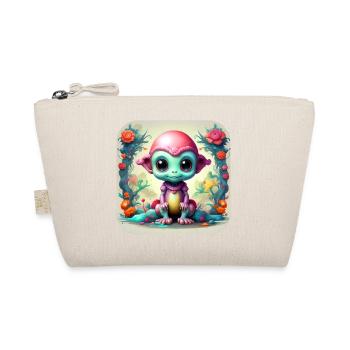 Cute Science Fiction Alien - Organic Pouch - nature - Front