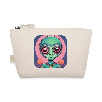 Cute Science Fiction Alien - Organic Pouch - nature - Front