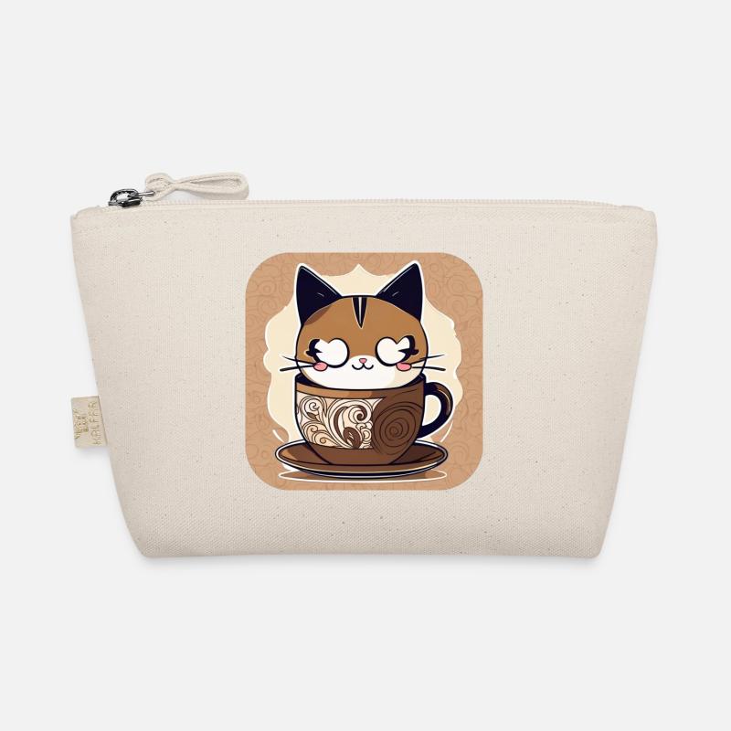 Chat de café mignon Trousse biologique