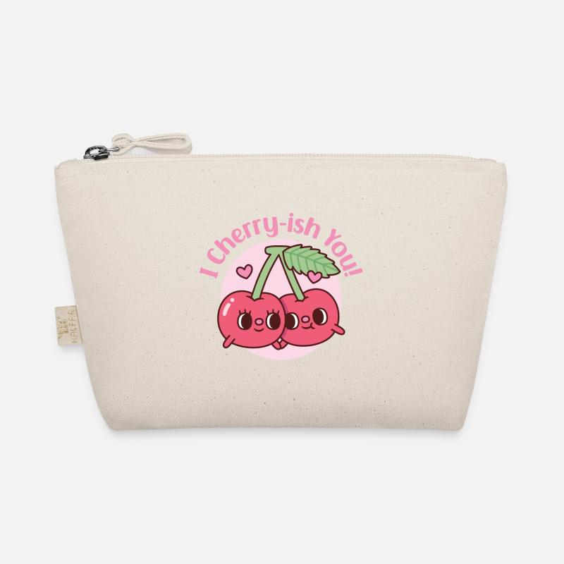 Cute Cherries I Cherryish You Valentines Day Pun Organic Pouch