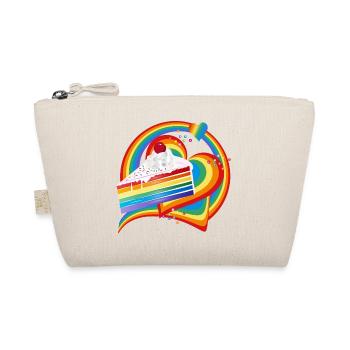Piece of rainbow cake with cream and cherry - Organic Pouch - nature - Front