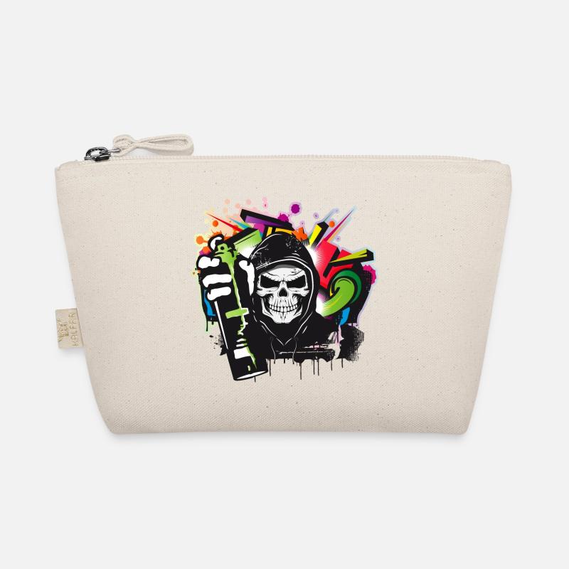 graffiti coloré et crâne avec sweat à capuche et bombe aérosol Trousse biologique