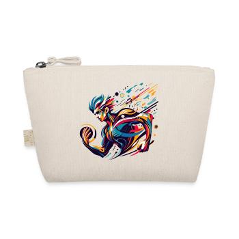 futuristic athlete in vivid colors - Organic Pouch - nature - Front