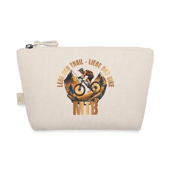 Lebe den Trail - Liebe das Bike - Bio-Täschchen - Natur - Vorne