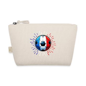 Frankreich Fußball Design – Stolz und Eleganz - Bio-Täschchen - Natur - Vorne