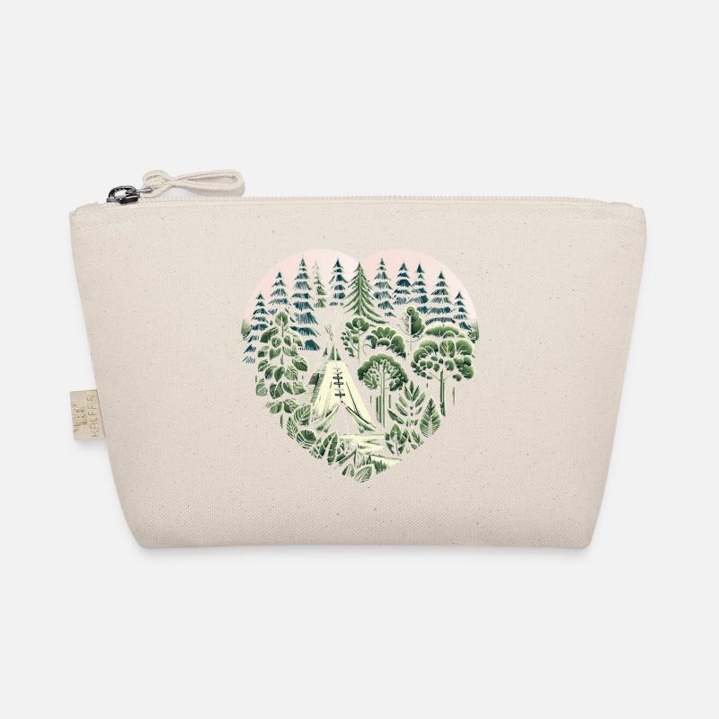 Living close to nature with a teepee tent in the forest Organic Pouch
