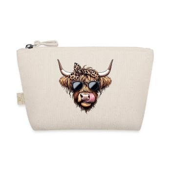 Rockabilly Hochland Rind - Stylish und Cool - Bio-Täschchen - Natur - Vorne