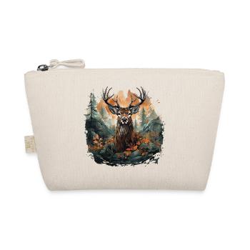 Hirsch-Design - für Jagd, Trachten & Volksfeste - Bio-Täschchen - Natur - Vorne