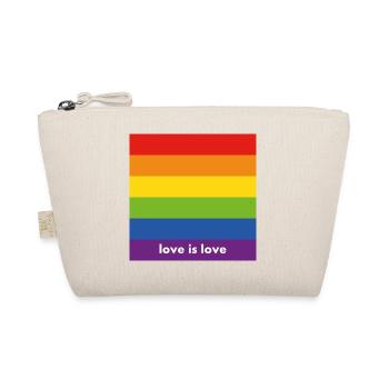 Love is Love Rainbow Flag mariage gay fierté allié - Trousse biologique - nature - Devant