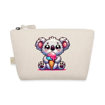 The cute koala enjoys a colorful ice cream - Organic Pouch - nature - Front