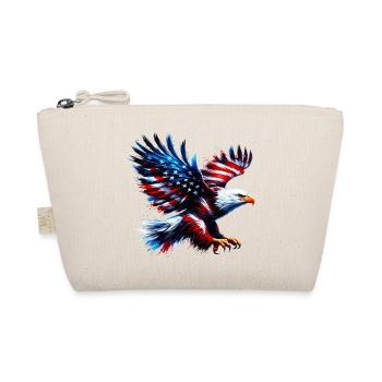 Adler Flagge USA USA Amerikanisch - Bio-Täschchen - Natur - Vorne