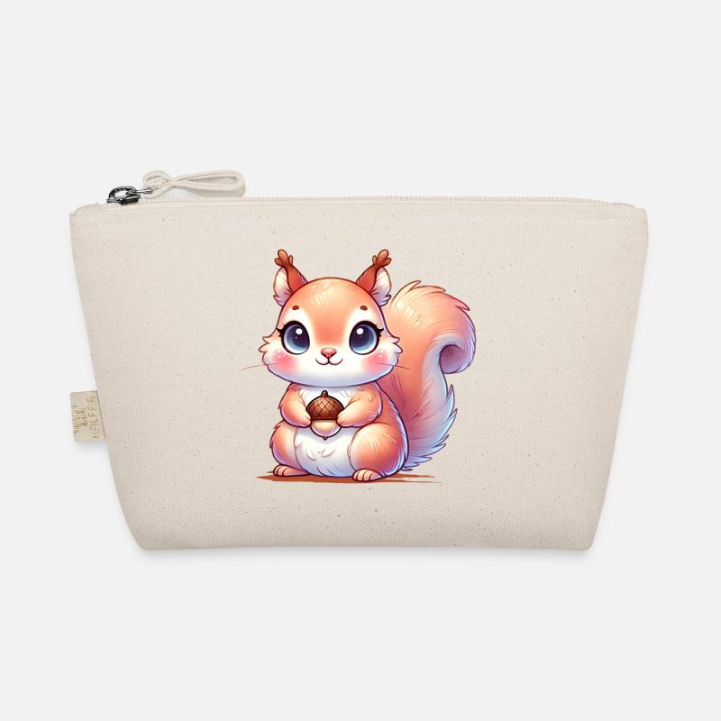 L’écureuil mignon avec sa nourriture préférée Trousse biologique
