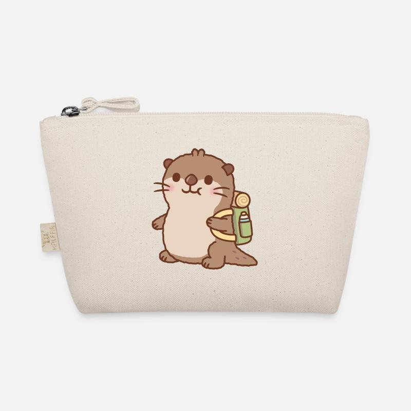 Cute Otter Goes Hiking Organic Pouch