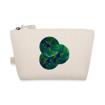 Blue-green design on T-shirts and dresses! - Organic Pouch - nature - Front