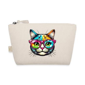 Kater mit Sonnenbrille - Bio-Täschchen - Natur - Vorne