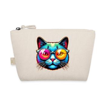 Kater mit Sonnenbrille - Bio-Täschchen - Natur - Vorne