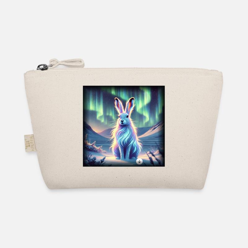 Schneehase Aurora Borealis Bio-Täschchen