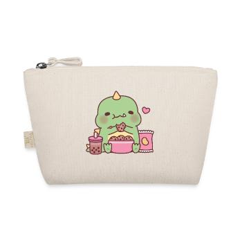 Cute Dinosaur Snacking On Cookies - Organic Pouch - nature - Front
