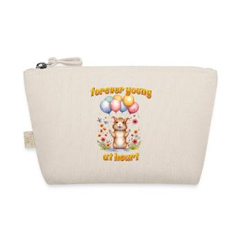 Forever young at heart, happy bday! - Organic Pouch - nature - Front