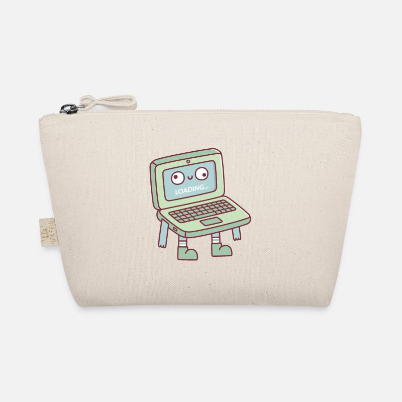 Funny Derpy Laptop Loading Its Brain Organic Pouch