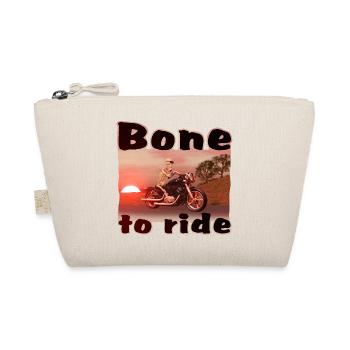 Os à conduire - squelette sur moto - Trousse biologique - nature - Devant