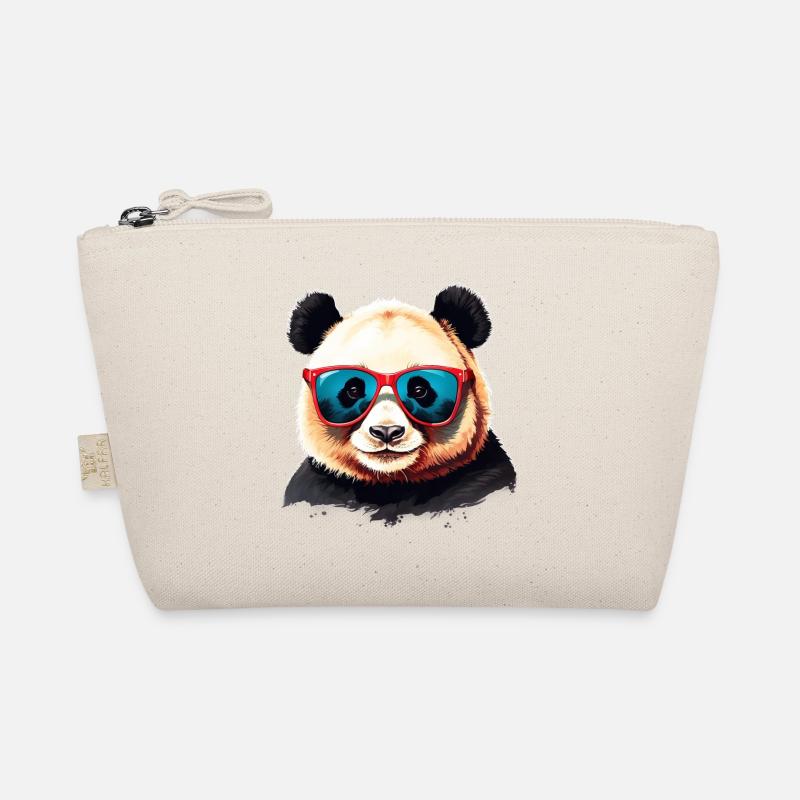 Schlauer Panda Bär Mit cooler Sonnenbrille Bio-Täschchen