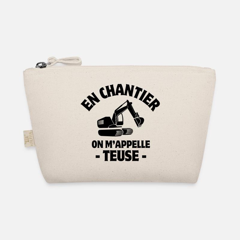 site manager, excavator, construction machine Organic Pouch