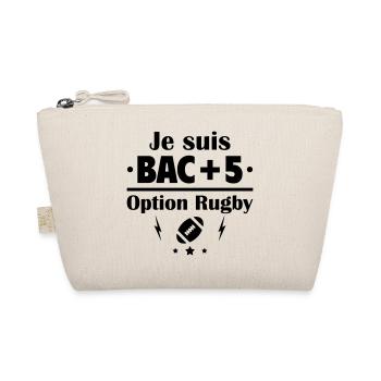 Bac+5 option rugby, fête des pères, cadeau de noël - Trousse biologique - nature - Devant
