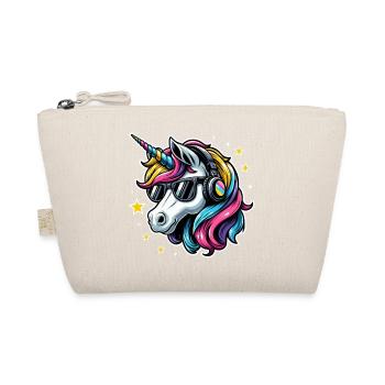 Unicorn Headphones Sunglasses Cool - Organic Pouch - nature - Front